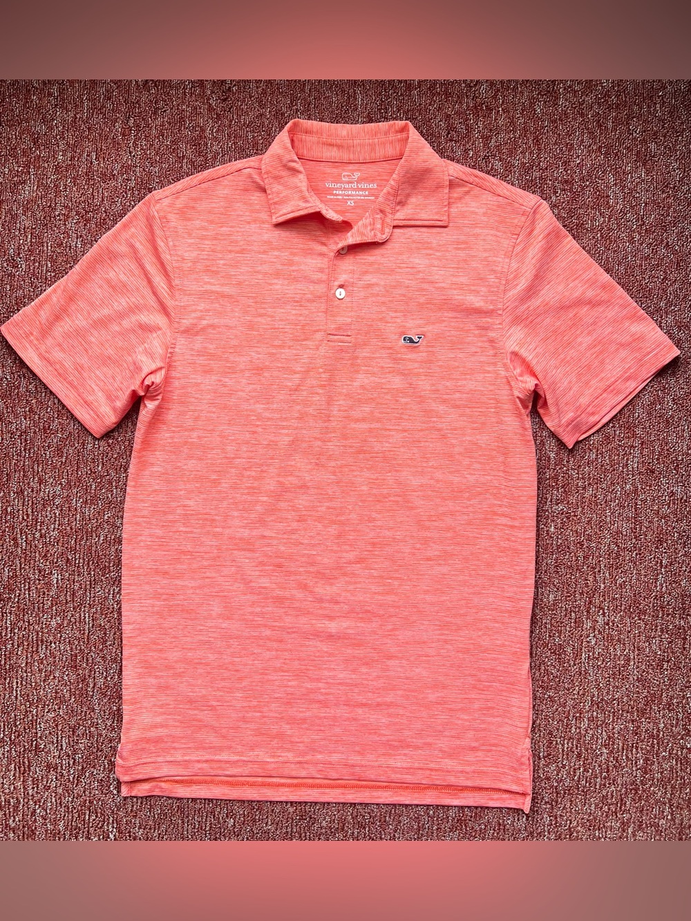 Men's Vineyard Vines Coral Performance Polo Shirt - XS